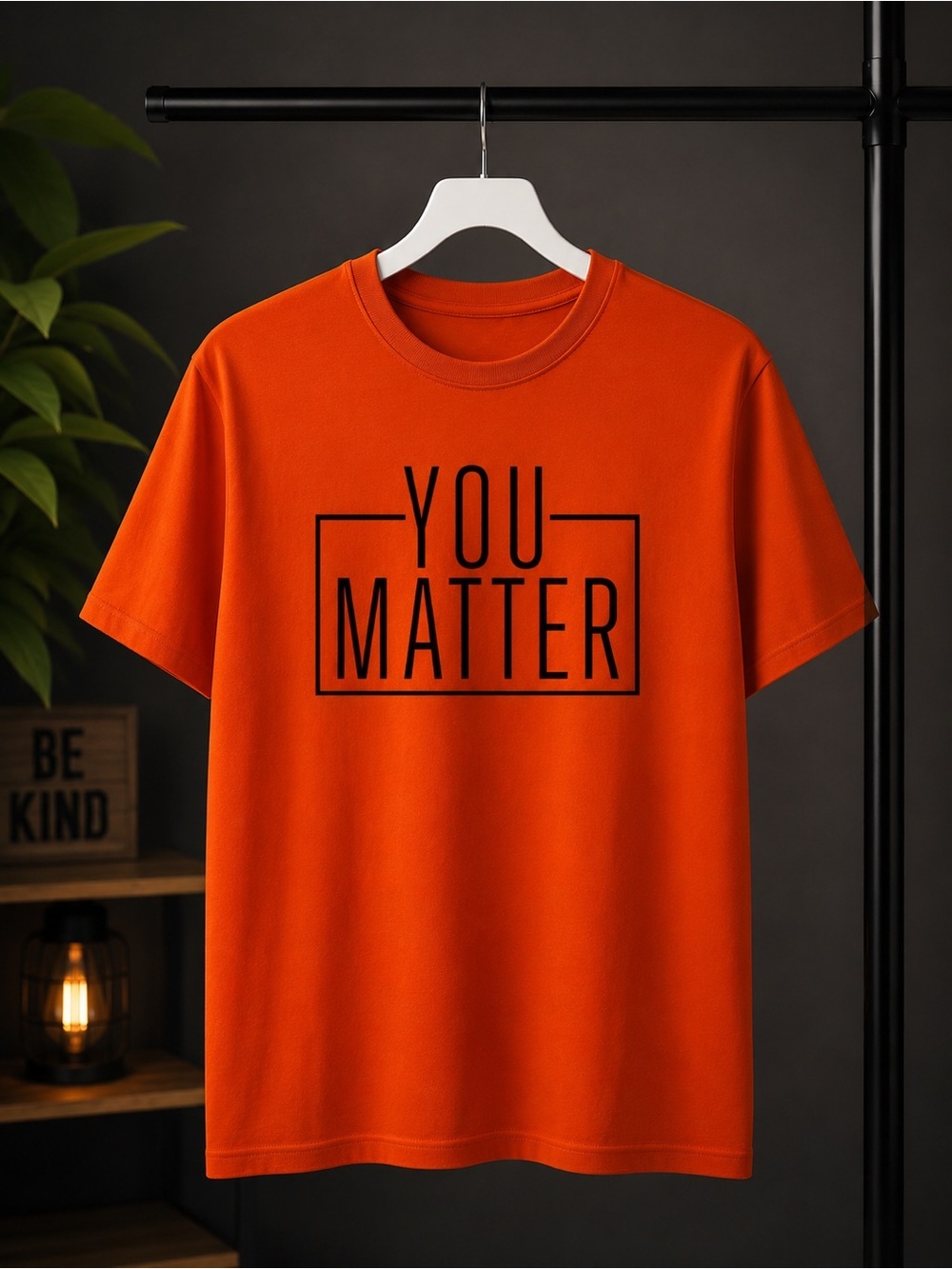 Orange 'You Matter' Short Sleeve Graphic Tee
